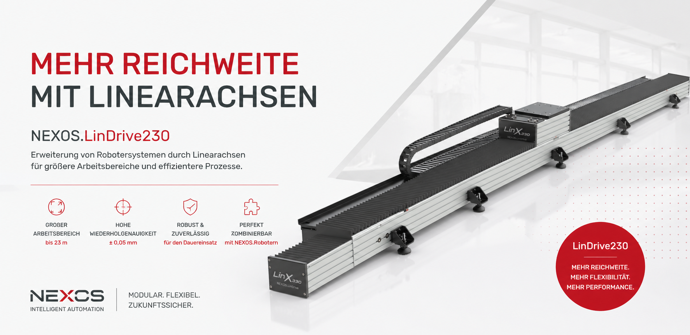 Erweiterung von Robotersystemen durch Linearachsen für größere Arbeitsbereiche und effizientere Prozesse.