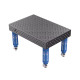 Schweißtisch EXPERT 25 mm – 1500 × 1000 mm – auf Rädern – diagonales Raster