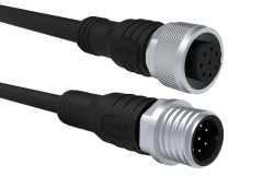 M12-M12-Verbindungskabel, 8 polig, 10 m