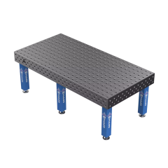 Schweißtisch EXPERT 25 mm – 2400 × 1200 mm – auf Füßen – diagonales Raster