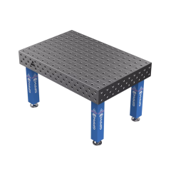 Schweißtisch EXPERT 25 mm – 1500 × 1000 mm – auf Füßen – Ø28 mm / 100×100 mm Raster