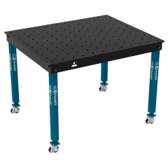Schweiß- & Montagetisch BASIC 12 mm – 1200 × 1000 mm – auf Rädern – Ø16 mm / 100×100 mm Raster
